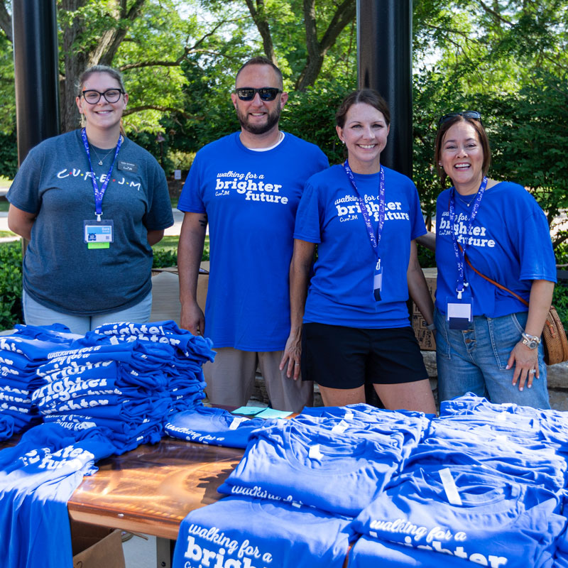 Justin & Kristy Cook and friends at Kansas City Chapter Walk Strong to Cure JM event