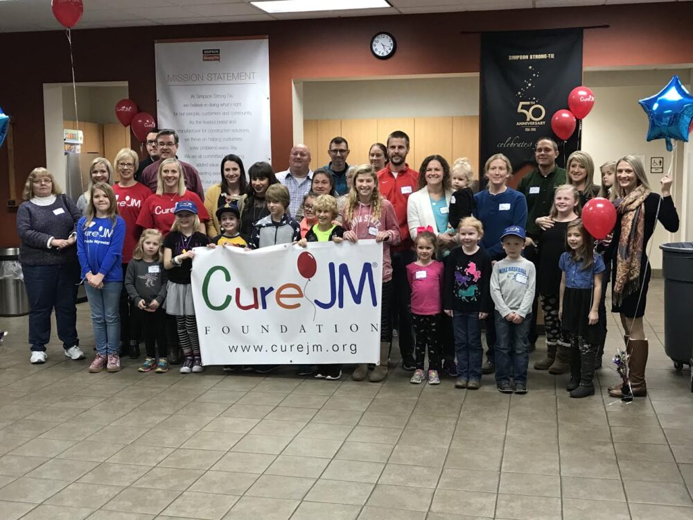 Families gather for Cure JM event.