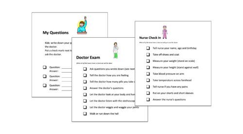 Doctos Checklist Child's Checklist for Doctor Visits - Cure JM Foundation